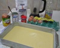 Bolo de milho sem açúcar com leite condensado