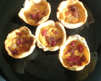 Miniquiche de presunto e queijo