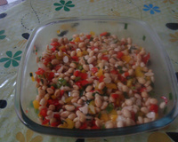 Salada de soja em grão