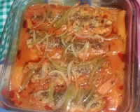 Filé de peixe na cama de batata