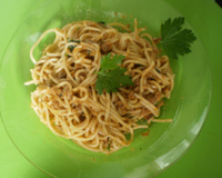 Macarrão Alho e Óleo com Sardinha