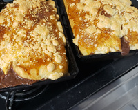 Cuca recheada com chocolate