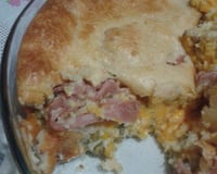Torta salgada de presunto e queijo