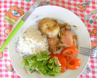 Frango ao creme de cebola