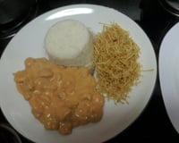 Estrogonofe de camarão