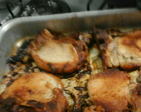 Bisteca de Porco assada simples