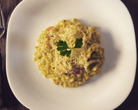 Risoto de camarão e lula