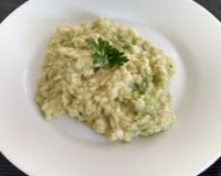 Risoto de brócolis com queijo minas