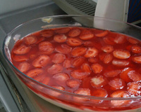 Doce de gelatina com creme