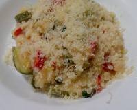 Risoto de abobrinha e tomate