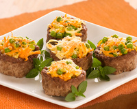 Cestinhas de carne com recheio de legumes