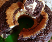 Bolo de liquidificador mesclado