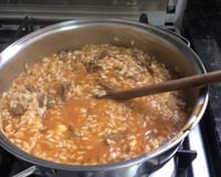 Risoto de filé mignon