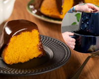Eu só tinha uma airfryer e um sonho: como eu fiz o melhor bolo de cenoura da vida sem usar forno!