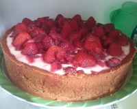 Torta de morango com iogurte