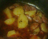 Ensopadinho de calabresa com batata na panela de pressão