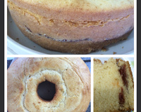 Bolo com recheio de goiabada e cobertura crocante