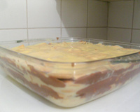 Torta de bolacha de baunilha e chocolate