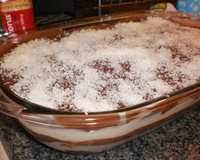 Pudim assado de pão francês