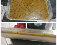 Bombom de travessa com mousse de maracujá