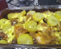 Frango assado com creme de cebola e maionese