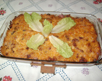 Arroz de forno à carbonara da Marta