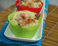 Muffin de queijo e bacon