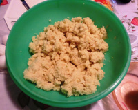 Bolinho de arroz frito e recheado