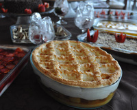 Doce de banana com creme