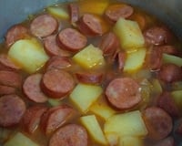Linguiça calabresa com batata