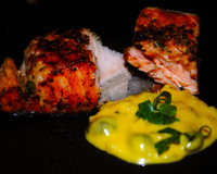 Salmão ao molho de maracujá