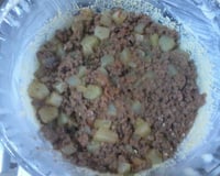 Souflé de chuchu com carne moída