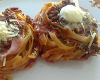 Macarrão ninho ao forno