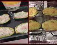 Abobrinha recheada com ricota