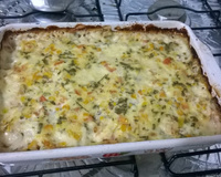 Cação assado no forno