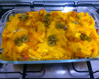 Macarrão com presunto e molho branco