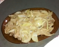 Costelinha suína acebolada da Flávia