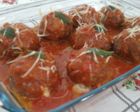 Polpetone assado e recheado