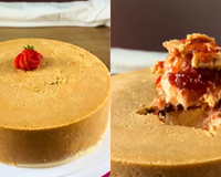 Essa cheesecake invertida vai deixar todo mundo com água na boca: camada crocante de biscoito e recheio muito cremoso
