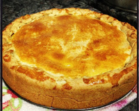 Torta de frango de massa semipodre