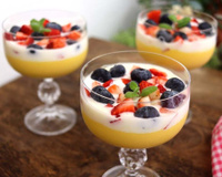 Creme de manga com iogurte