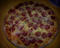 Pizza simples, gostosa e barata da Ju