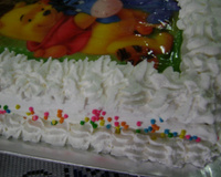 Bolo de aniversário com papel de arroz