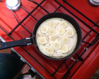 Panqueca de banana e aveia