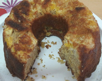 Bolo integral com castanha-do-Pará e laranja