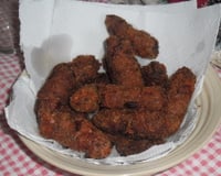 Quibe frito recheado com queijo