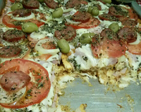 Pizza de pão de forma