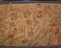 Macarrão suíço ao molho de camarão