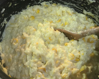 Arroz com creme de milho