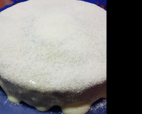 Bolo vulcão leite em pó com creme de avelã